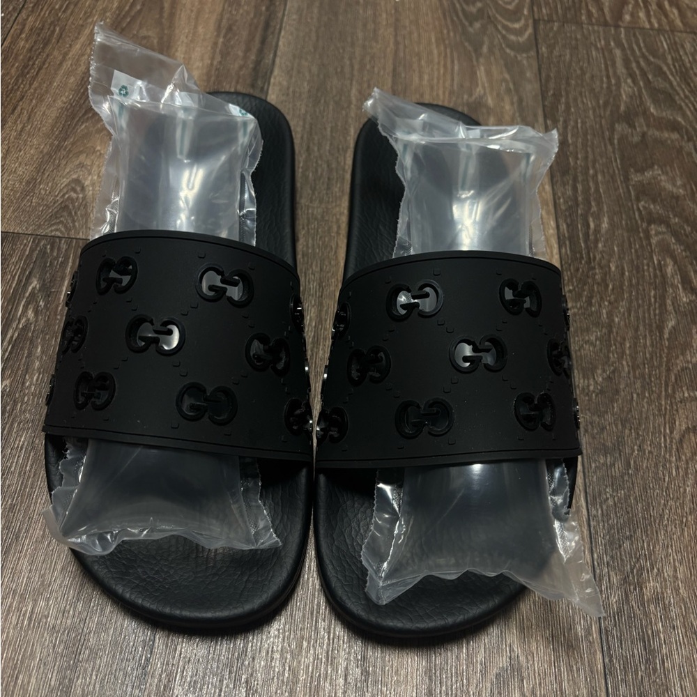 Black Gucci Slides